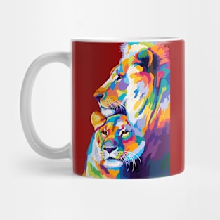 Lion Wpap Pop Art Mug